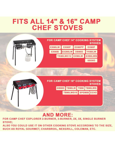 Plancha de Hierro Fundido DcYourHome 40.6x35.6 cm para Camp Chef