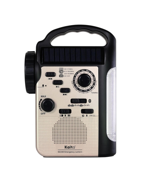 Linterna de Camping Kaito KA340 Solar Dynamo LED Radio Bluetooth