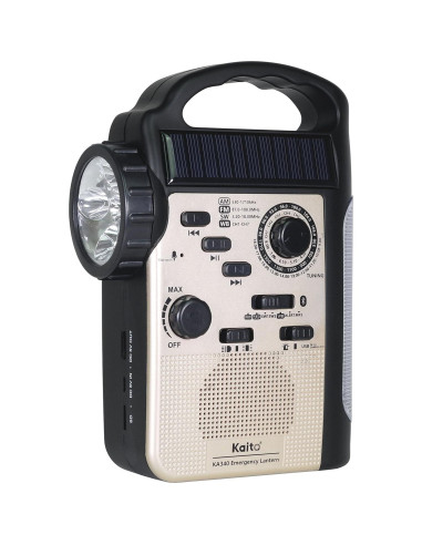 Linterna de Camping Kaito KA340 Solar Dynamo LED Radio Bluetooth