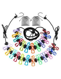 Cuerdas de Camping Portátiles DAGONGREN con 12 Pinzas 1.4m