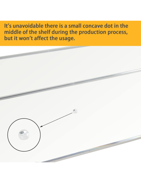 Estantes Flotantes Acrílicos Weiai 30.48x15.01 cm, Juego de 2