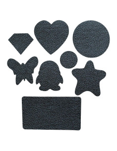 8 Parches de Reparación de Cuero Autoadhesivos Guokuai - Negro