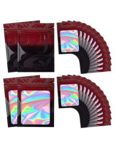 Bolsas de Empaque Reutilizables HOUSIM 100 Piezas Holográfico 8.9x11.9 cm