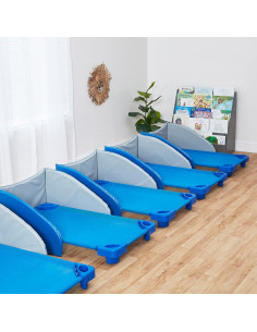 Cuna Apilable ECR4Kids para Niños Pequeños Azul 101.6x58.4 cm 2