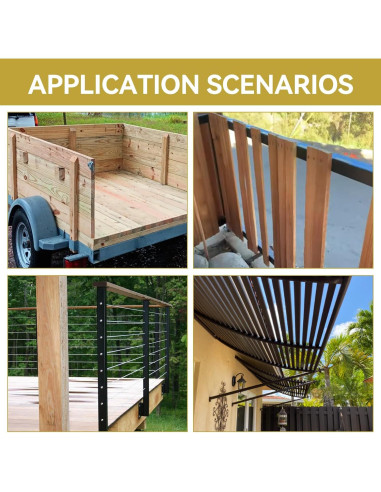 50 Tornillos Autoperforantes T30 Torx 14 x 70 mm para Madera a Metal