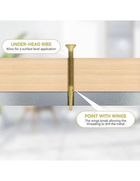 50 Tornillos Autoperforantes T30 Torx 14 x 70 mm para Madera a Metal