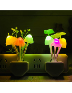 Luz Nocturna LED Hongo ZEZHOU - 2 Piezas Cambiando Color 2