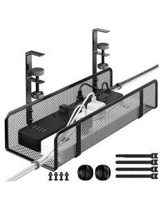 Bandeja Organizadora de Cables Foellstoe - 40x12x7 cm - Sin Taladrar