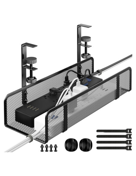 Bandeja Organizadora de Cables Foellstoe - 40x12x7 cm - Sin Taladrar