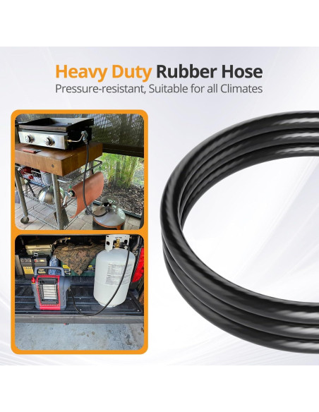 Adaptador de Manguera de Propano Jakivew 4 Pies QCC1 20lb a 1lb