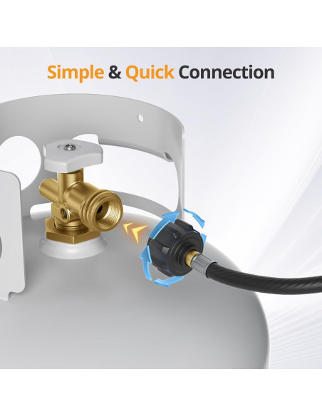 Adaptador de Manguera de Propano Jakivew 4 Pies QCC1 20lb a 1lb