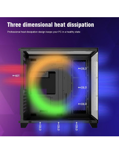 Caja de PC RUIX OV403 Mid-Tower ATX con 4 Ventiladores ARGB 2