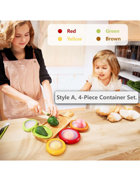 Set de 4 Contenedores de Almacenamiento SOOPLEU para Frutas