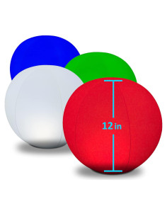 Luces Flotantes LED Solar 30 cm POP - Paquete de 4 Colores