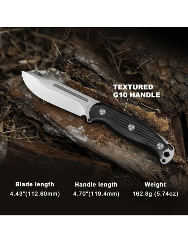 Cuchillo de Caza Kizer Ursa Major 11.3 cm Hoja AEB-L con Funda