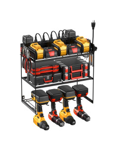 Organizador de Herramientas JUNNUJ con 10 Salidas y Soporte de Taladro