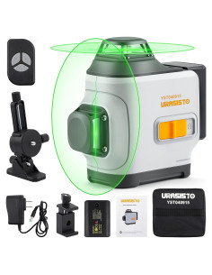 Nivel láser URASISTO 2x360 Verde Auto-Nivelación con Bolsa