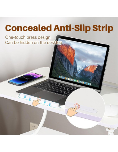 Escritorio de Cama Ajustable BYMECOST con Puertos USB y Cajón