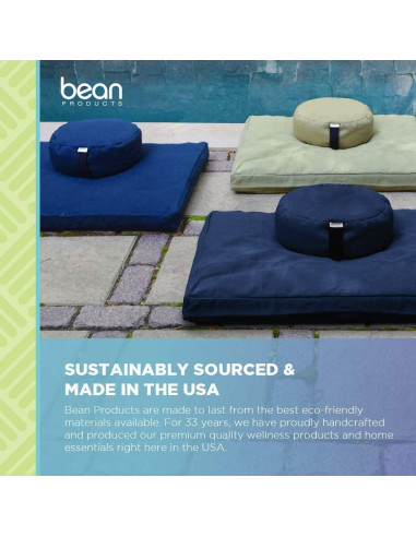 Cojín de Meditación Zafu Bean Products Redondo 35.5cm Aqua