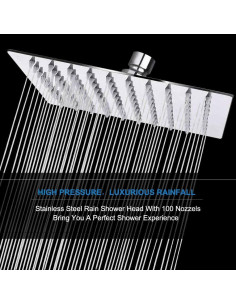 Cabezal de Ducha NearMoon 8" Acero Inoxidable Cromado 2