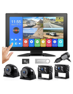 Sistema de Cámara de Respaldo 4K DVKNM 10.1" 4 Cámaras HD 1080P