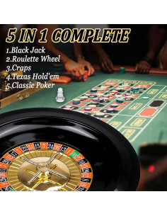 Juego de Casino 5 en 1 Wodgod: Póker, Blackjack, Ruleta, Craps 2