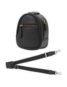 Bolsa de cámara bandolera 1L PU impermeable negra DSLR