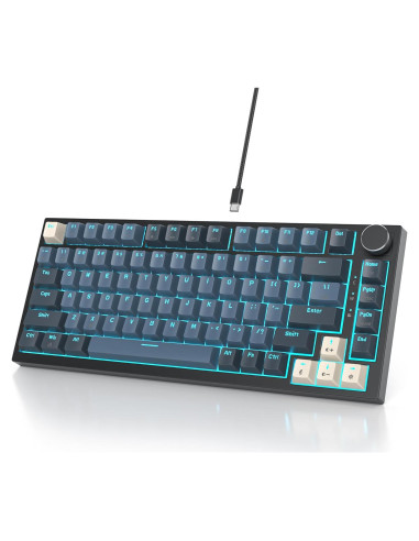 Teclado Mecánico Gaming Owpkeenthy 75% RGB 82 Teclas TKL