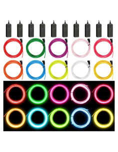 Cable Neón LED Hortsun 2 Metros 15 Paquetes Brillantes