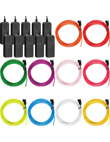 Cable Neón LED Hortsun 2 Metros 15 Paquetes Brillantes