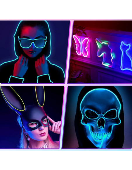 Cable Neón LED Hortsun 2 Metros 15 Paquetes Brillantes