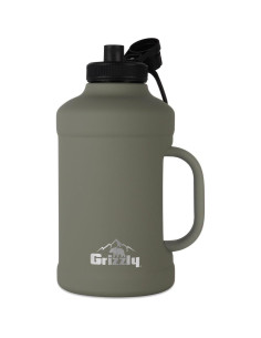 Botella de Agua Grizzly 1.81L Aislada Acero Inoxidable Verde Lunar 2