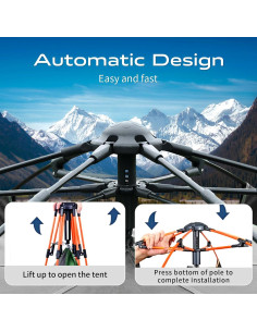 Carpa Hewolf Hexagonal 4 Personas Impermeable para Camping 2