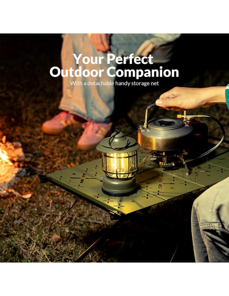 Mesa de Camping Plegable Thallike Verde Militar 61x37cm