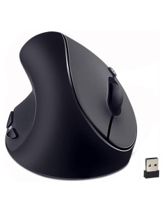 Ratón Vertical Ergonómico Inalámbrico SUNGI Negro 800/1200/1600 DPI
