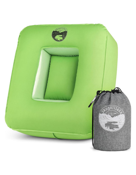Almohada Inflable de Camping SkogzillaCo TrailNeck 1.0 Verde