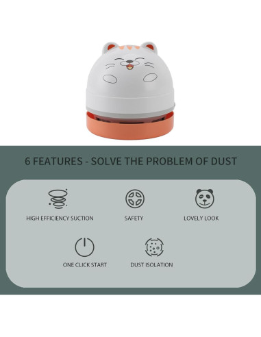 Aspiradora de escritorio portátil aqxreight 12x9cm sin cable