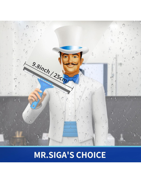 Combo de Limpieza de Ventanas MR.SIGA - Limpiaparabrisas 25cm y Microfibra