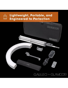 Kit Pro GLAMCOR Galileo - Luz de Anillo 45.72 cm Plegable 2