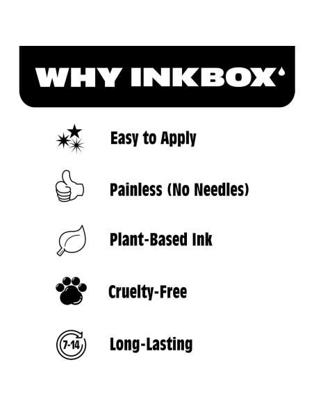 Tatuaje Temporal Inkbox Adria Orca 7.62x7.62cm Resistente