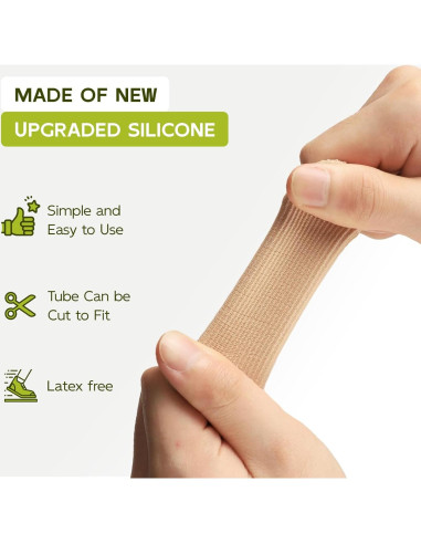 Protectores de Dedos Bukihome 8 PCS Silicona Mediano Alivio Dolor