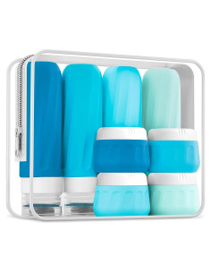 Botellas de Viaje Mrsdry 3oz y Tarros 1oz Aprobados por TSA