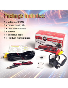 Cámara de Respaldo Adehoei 8 LEDs Visión Nocturna 170 2