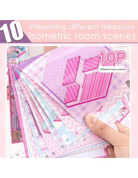 Libro de Stickers 3D TIYIMIYUXU - 10 Escenas Reutilizables