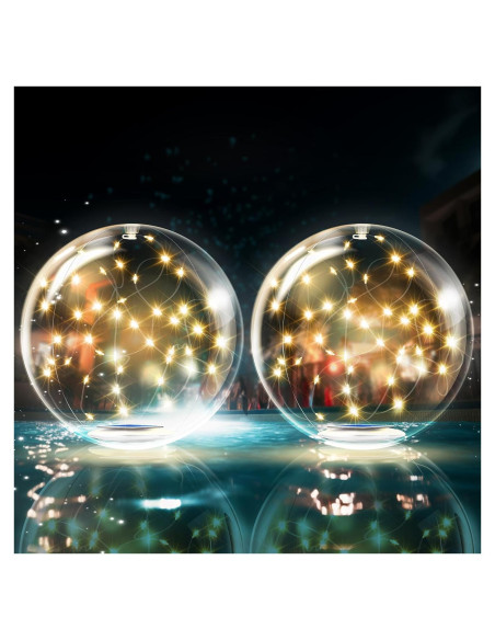 Luces Flotantes de Piscina Solar TIALLY - 2 Paquete LED 35.56 cm