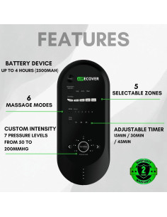 Masajeador de Compresión de Piernas AIRECOVER HP7430-M 2