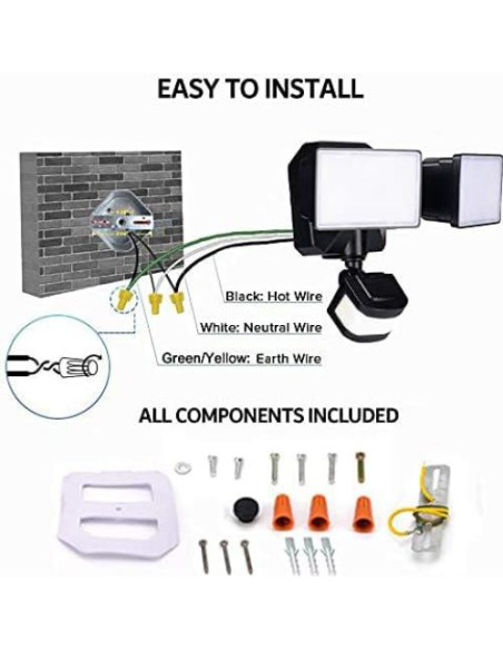 Luz de Inundación LED EMANER con Sensor de Movimiento 28W
