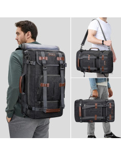 Mochila de Lona WITZMAN Vintage 17" para Laptop Convertible 2