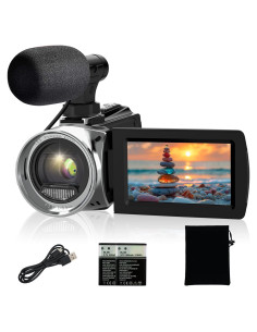 Cámara de Video 4K YEEIN N-8162 48MP con Micrófono y 2 Baterías