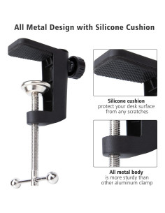 Abrazadera de escritorio SUNMON para soporte de micrófono ajustable 2